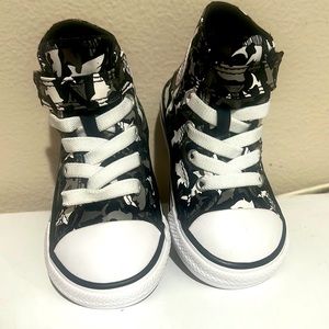 Black and White Shark Week HighTops Converse